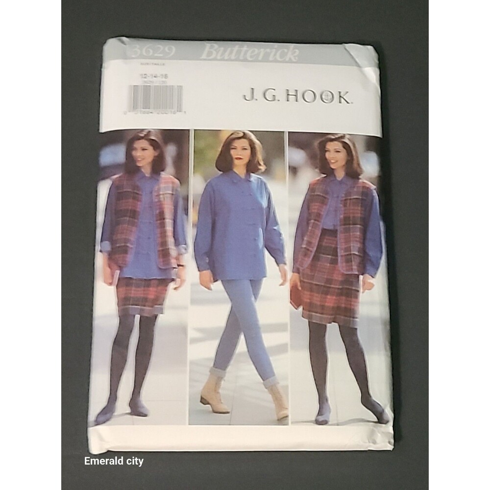 Vtg Sewing Pattern Butteric 3629 ©1994 Misses J.G. Hook Wardrobe, Size 12-14-16